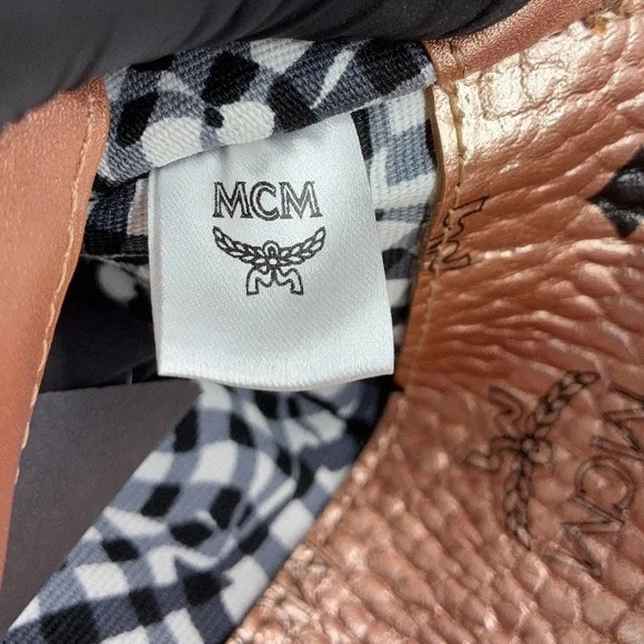 MCM Reversible Large Metallic Visetos Canvas Shopper Tote - Picture 14 of 15